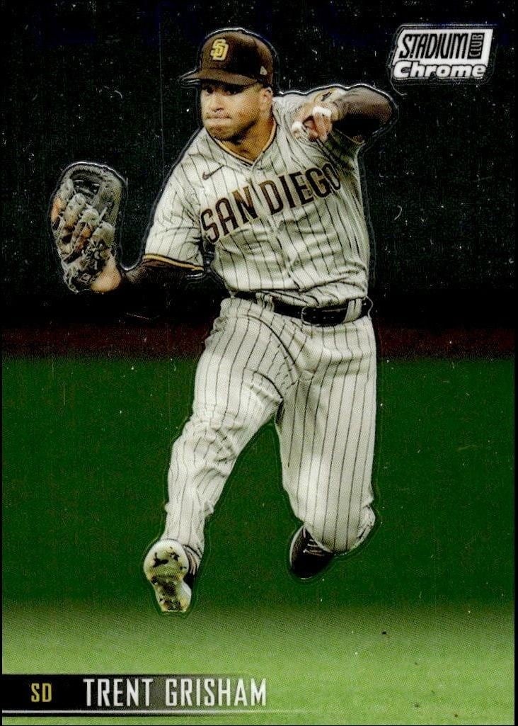 Trent Grisham 2021 Topps Stadium Club Chrome #294 Baseball Trading Card - Front 2021 Topps Stadium Club Chrome Trent Grisham #294 baseball trading card front