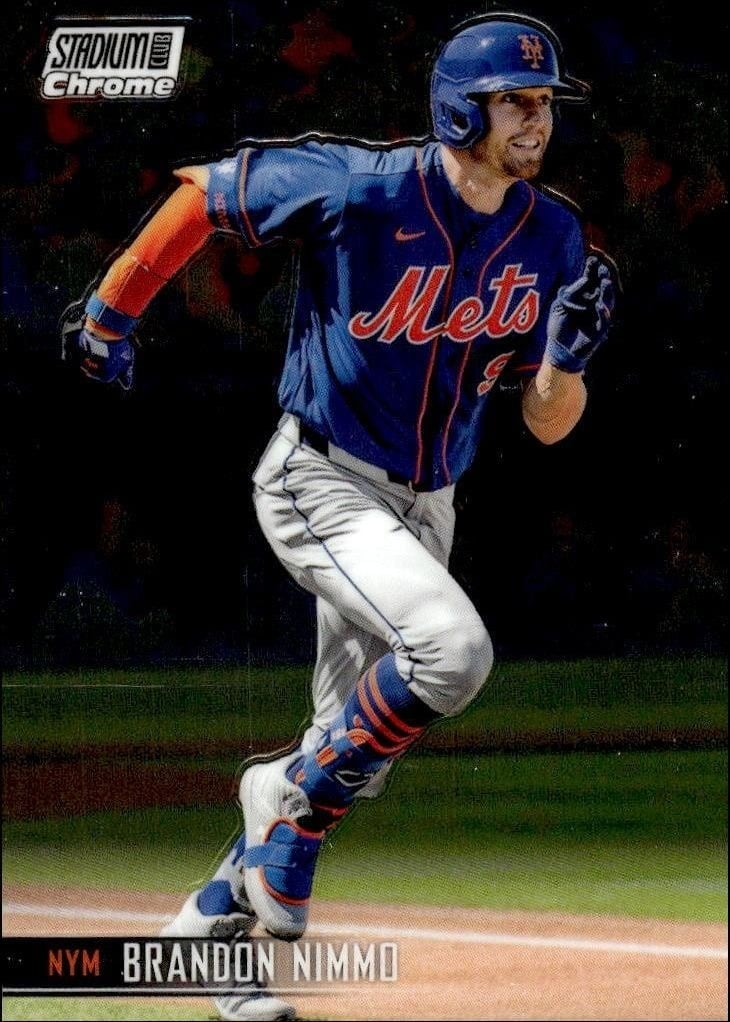 Brandon Nimmo 2021 Topps Stadium Club Chrome #246 Baseball Trading Card - Front 2021 Topps Stadium Club Chrome Brandon Nimmo #246 baseball trading card front