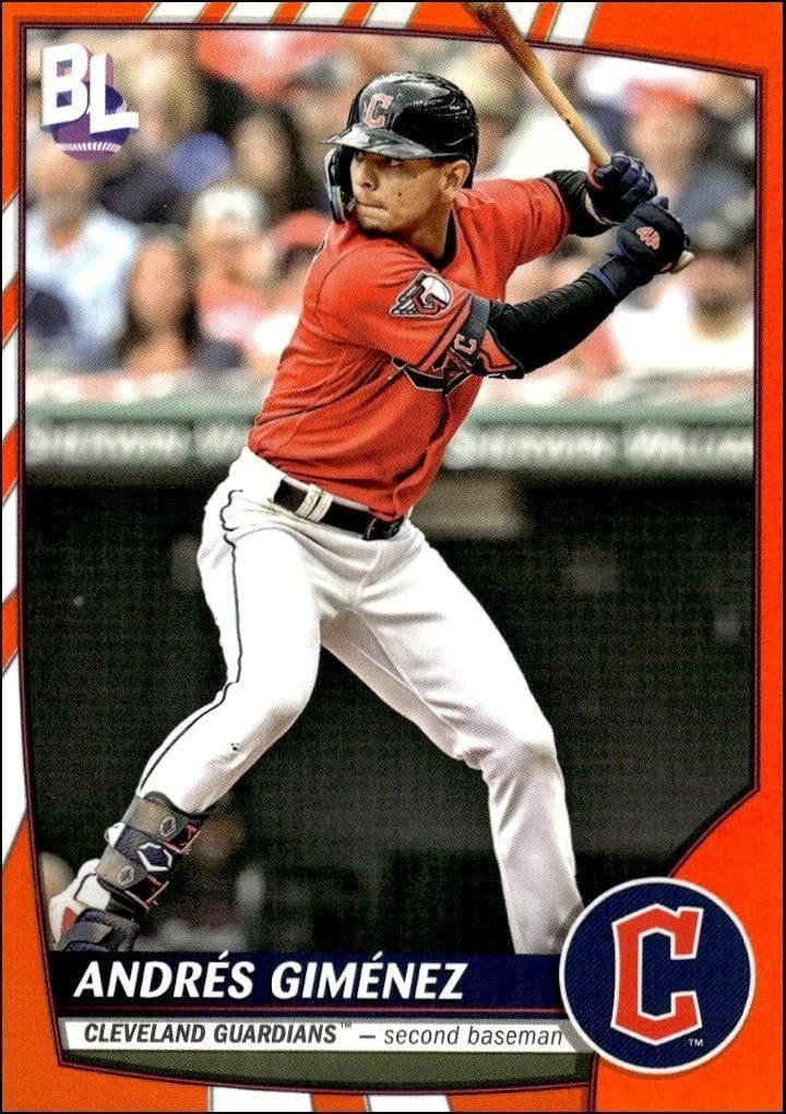 Andres Gimenez 2023 Topps Big League #134 Baseball Trading Card - Front 2023 Topps Big League Andres Gimenez #134 baseball trading card front