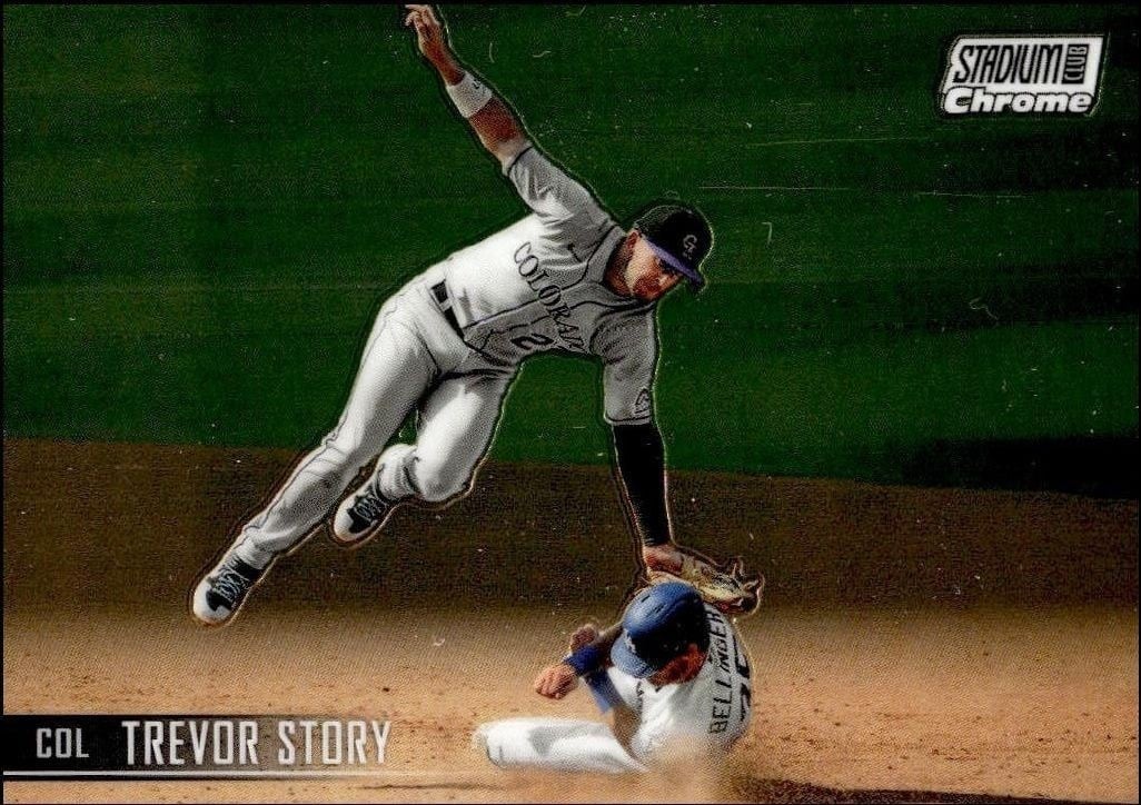 Trevor Story 2021 Topps Stadium Club Chrome #260 Baseball Trading Card - Front 2021 Topps Stadium Club Chrome Trevor Story #260 baseball trading card front