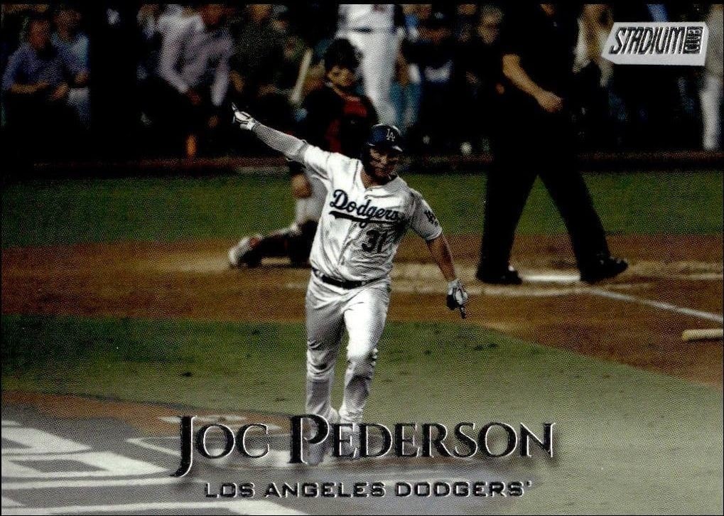 Joc Pederson 2019 Topps Stadium Club #158 Baseball Trading Card - Front 2019 Topps Stadium Club Joc Pederson #158 baseball trading card front