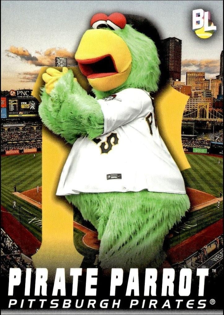 Pirate Parrot 2023 Topps Big League #M-23 Baseball Trading Card - Front 2023 Topps Big League Pirate Parrot #M-23 baseball trading card front