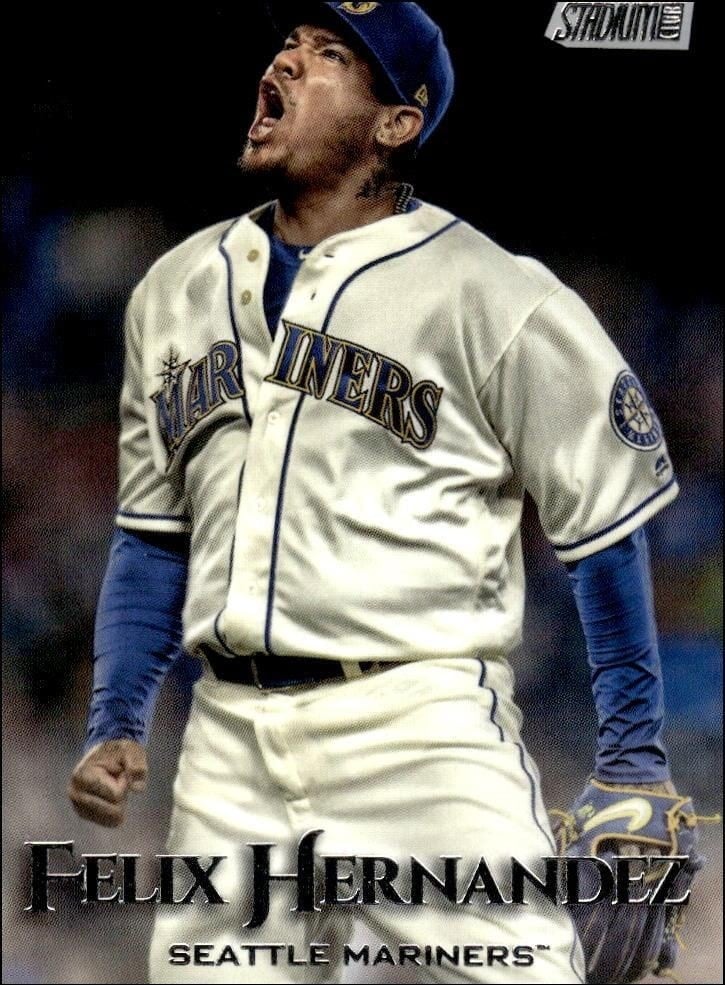 Felix Hernandez 2019 Topps Stadium Club #209 Baseball Trading Card - Front 2019 Topps Stadium Club Felix Hernandez #209 baseball trading card front