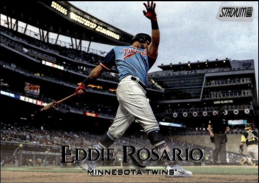 Eddie Rosario 2019 Topps Stadium Club #135 Baseball Trading Card - Front 2019 Topps Stadium Club Eddie Rosario #135 baseball trading card front