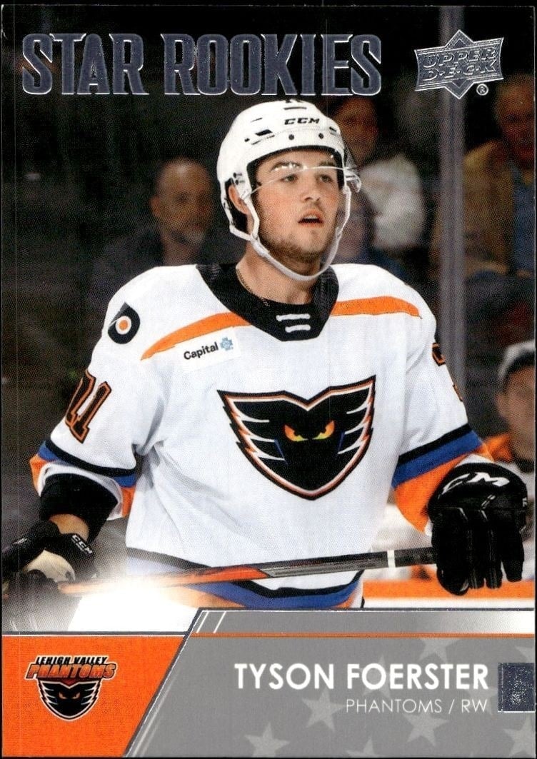 Tyson Foerster 2021-22 Upper Deck AHL #131 Hockey Trading Card - Front 2021-22 Upper Deck AHL Tyson Foerster #131 hockey trading card front