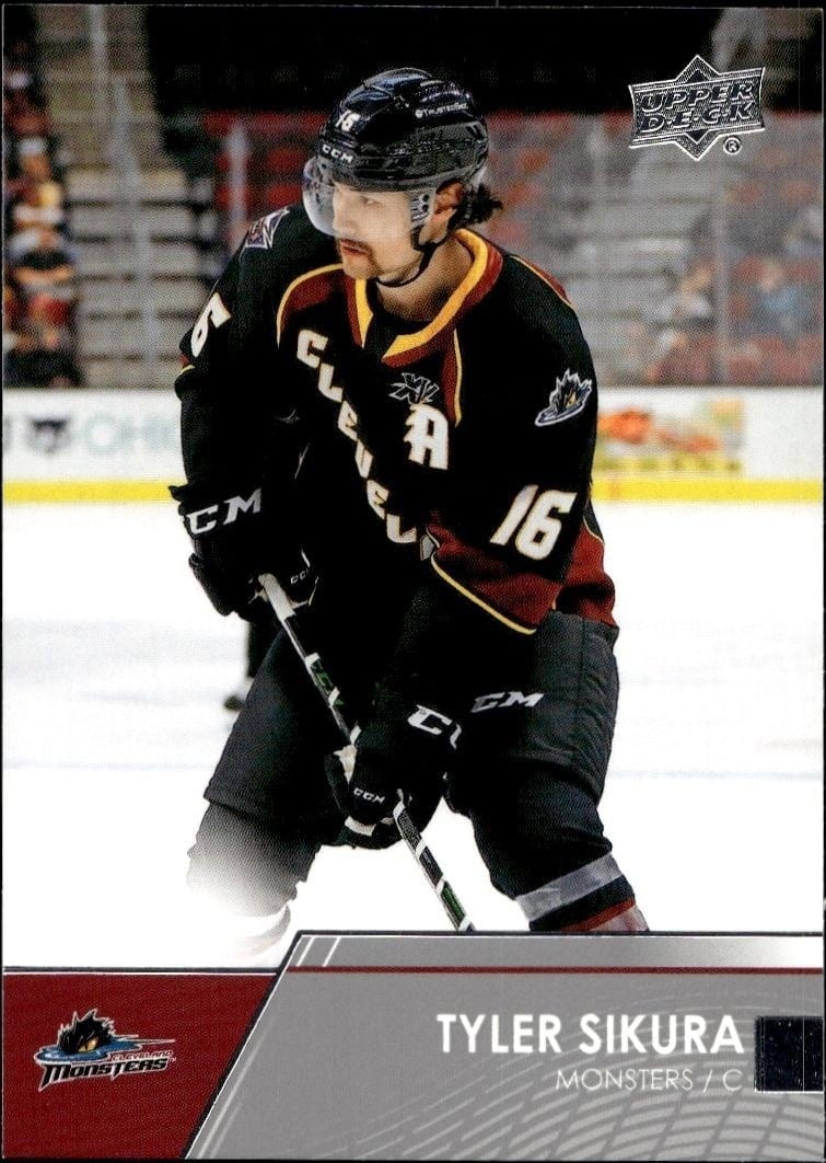 Tyler Sikura 2021-22 Upper Deck AHL #23 Hockey Trading Card - Front 2021-22 Upper Deck AHL Tyler Sikura #23 hockey trading card front
