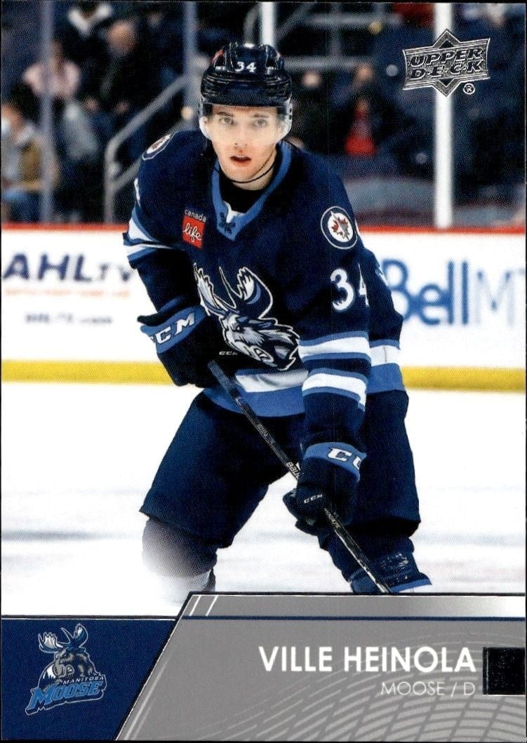 Ville Heinola 2021-22 Upper Deck AHL #29 Hockey Trading Card - Front 2021-22 Upper Deck AHL Ville Heinola #29 hockey trading card front