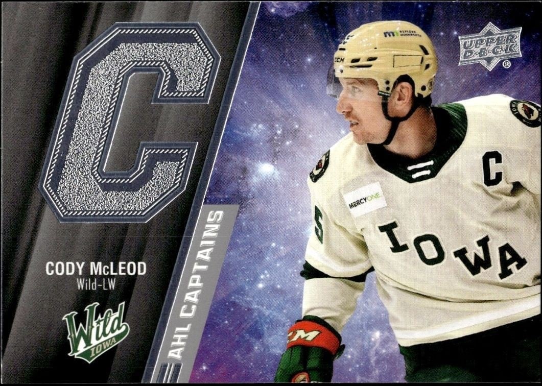 Cody McLeod 2021-22 Upper Deck AHL #L-5 Hockey Trading Card - Front 2021-22 Upper Deck AHL Cody McLeod #L-5 hockey trading card front