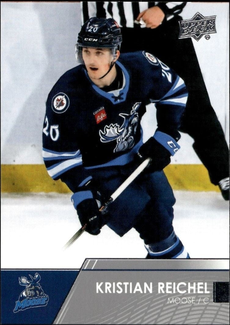 Kristian Reichel 2021-22 Upper Deck AHL #68 Hockey Trading Card - Front 2021-22 Upper Deck AHL Kristian Reichel #68 hockey trading card front