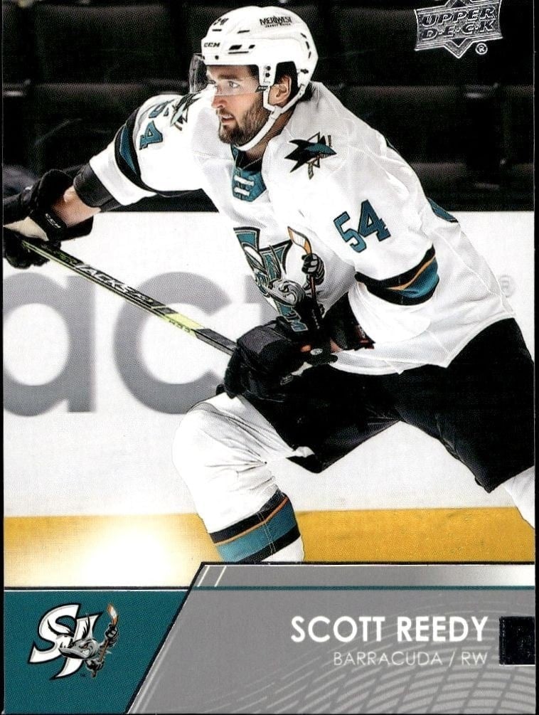 Scott Reedy 2021-22 Upper Deck AHL #4 Hockey Trading Card - Front 2021-22 Upper Deck AHL Scott Reedy #4 hockey trading card front