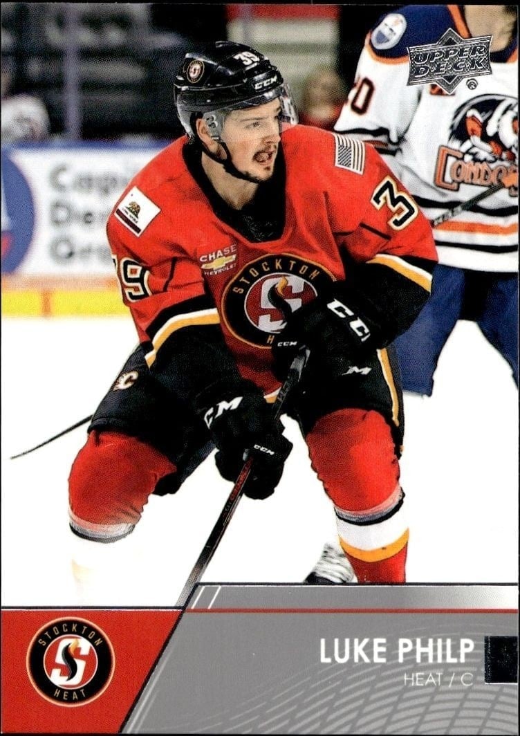 Luke Philp 2021-22 Upper Deck AHL #60 Hockey Trading Card - Front 2021-22 Upper Deck AHL Luke Philp #60 hockey trading card front