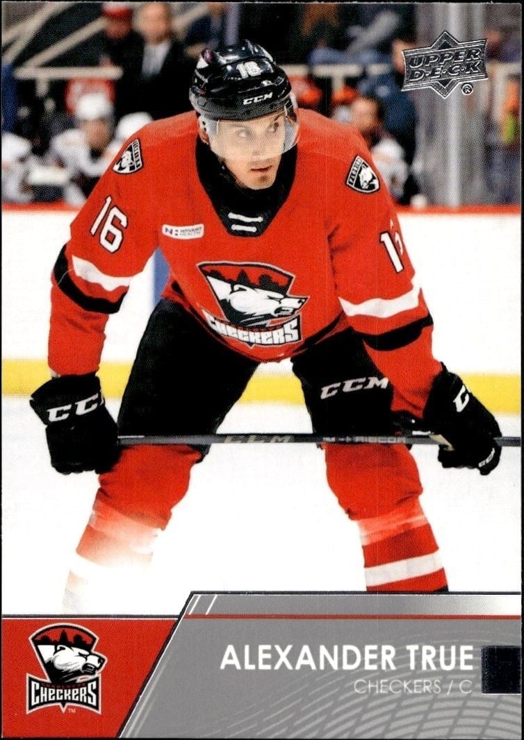 Alexander True 2021-22 Upper Deck AHL #91 Hockey Trading Card - Front 2021-22 Upper Deck AHL Alexander True #91 hockey trading card front