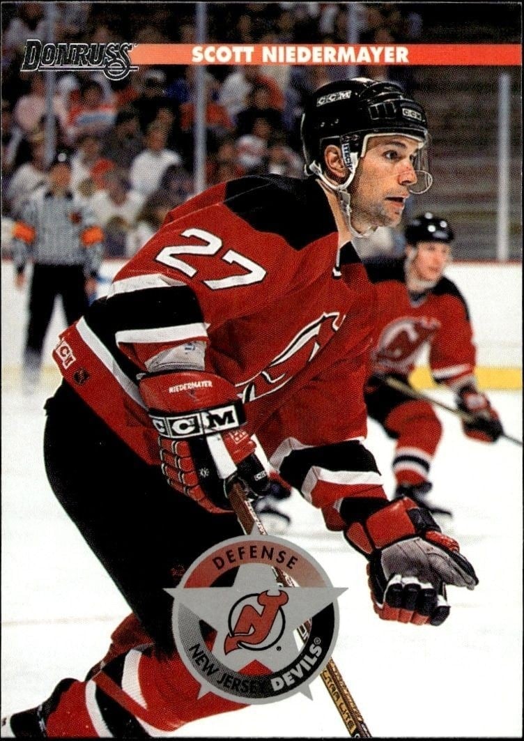 Scott Niedermayer 1996-97 Donruss #188 Hockey Trading Card - Front 1996-97 Donruss Scott Niedermayer #188 hockey trading card front
