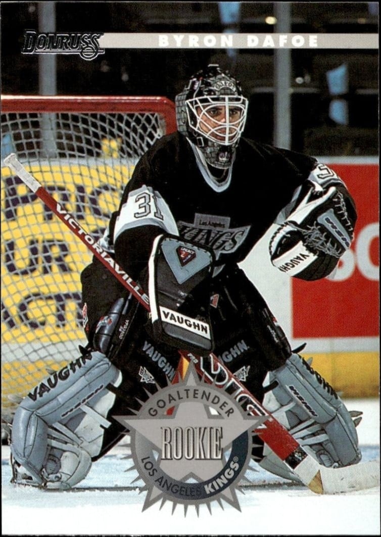Byron Dafoe 1996-97 Donruss #221 Hockey Trading Card - Front 1996-97 Donruss Byron Dafoe #221 hockey trading card front