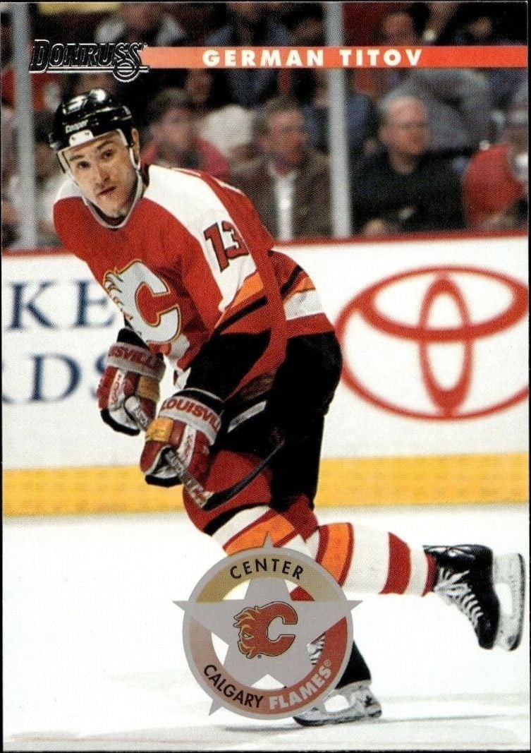 German Titov 1996-97 Donruss #58 Hockey Trading Card - Front 1996-97 Donruss German Titov #58 hockey trading card front