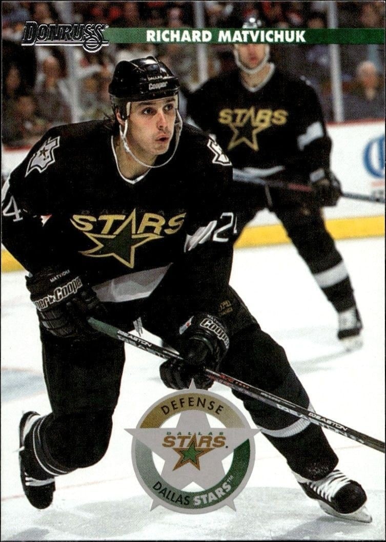 Richard Matvichuk 1996-97 Donruss #97 Hockey Trading Card - Front 1996-97 Donruss Richard Matvichuk #97 hockey trading card front