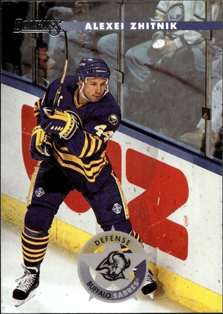 Alexei Zhitnik 1996-97 Donruss #11 Hockey Trading Card - Front 1996-97 Donruss Alexei Zhitnik #11 hockey trading card front