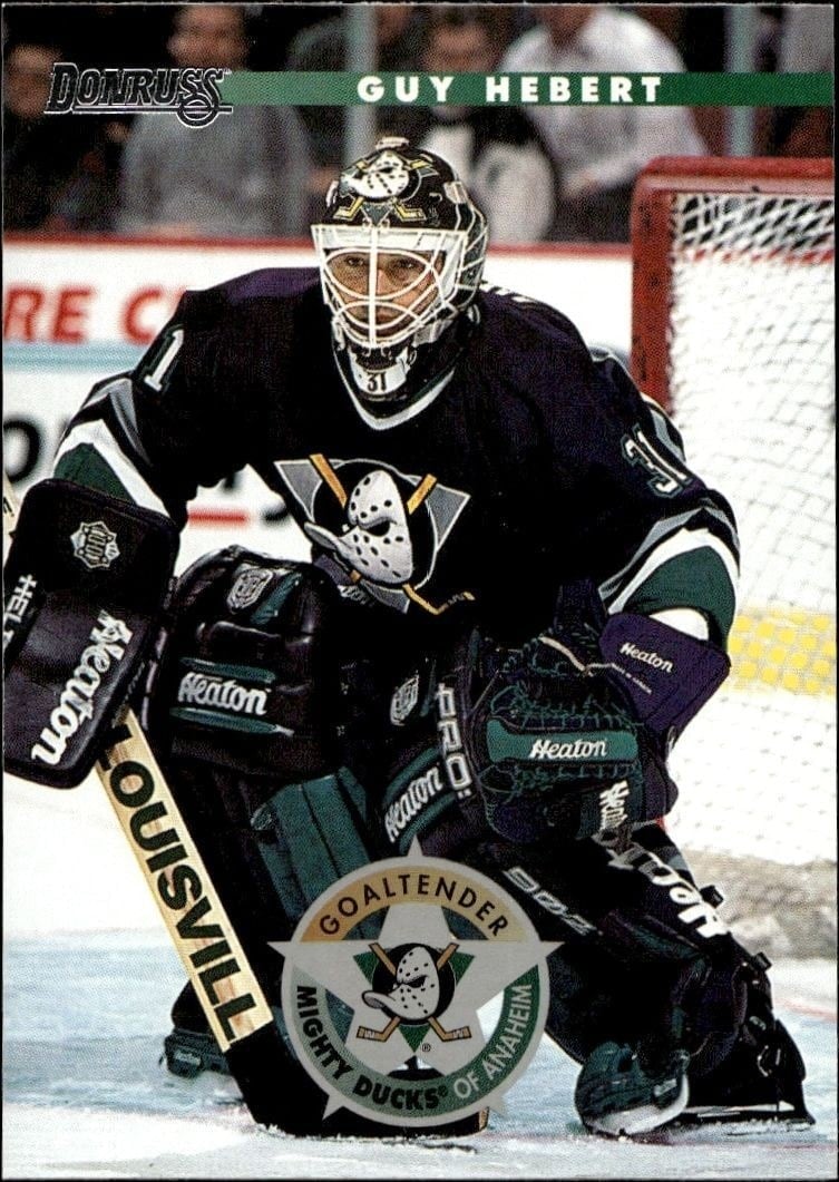 Guy Hebert 1996-97 Donruss #164 Hockey Trading Card - Front 1996-97 Donruss Guy Hebert #164 hockey trading card front