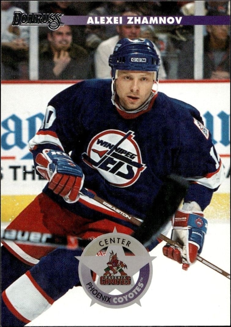 Alexei Zhamnov 1996-97 Donruss #89 Hockey Trading Card - Front 1996-97 Donruss Alexei Zhamnov #89 hockey trading card front