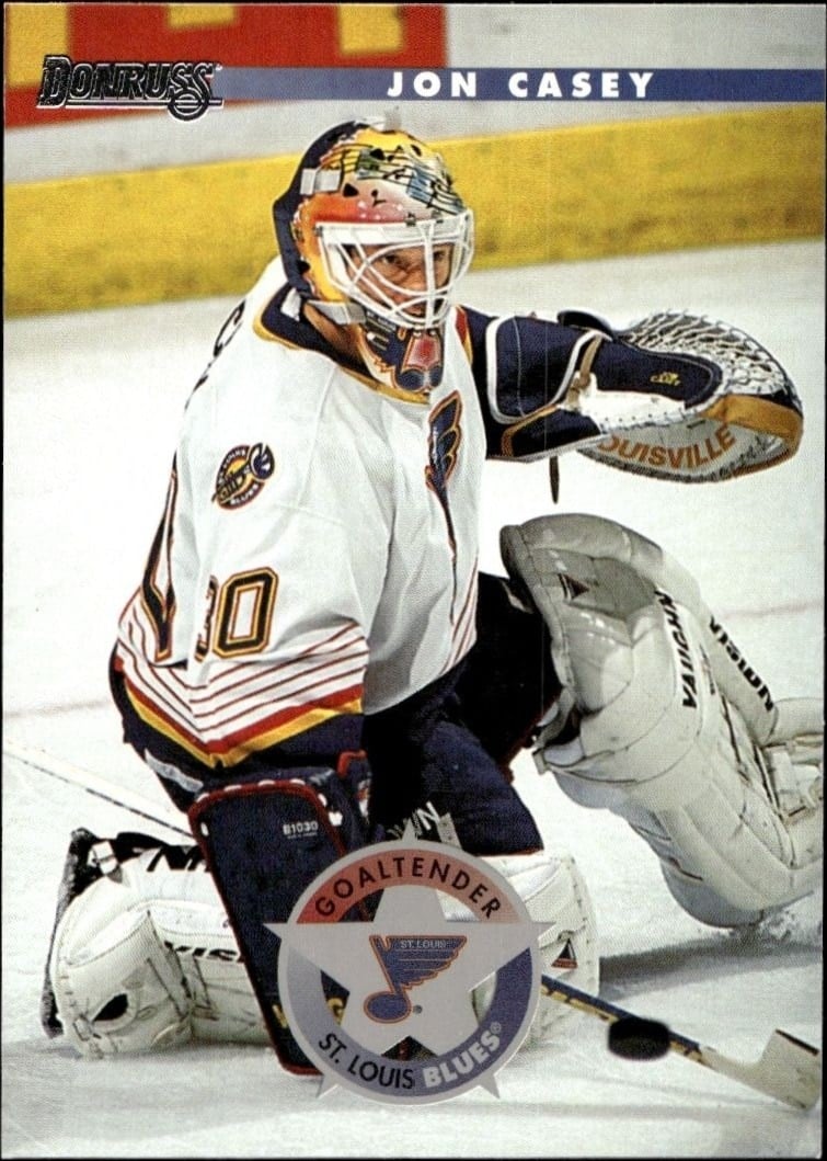 Jon Casey 1996-97 Donruss #37 Hockey Trading Card - Front 1996-97 Donruss Jon Casey #37 hockey trading card front