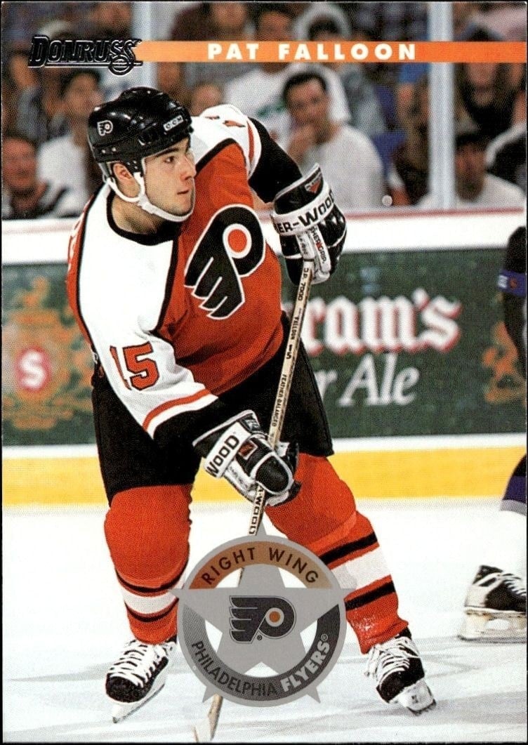 Pat Falloon 1996-97 Donruss #208 Hockey Trading Card - Front 1996-97 Donruss Pat Falloon #208 hockey trading card front