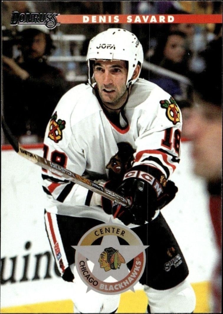 Denis Savard 1996-97 Donruss #51 Hockey Trading Card - Front 1996-97 Donruss Denis Savard #51 hockey trading card front