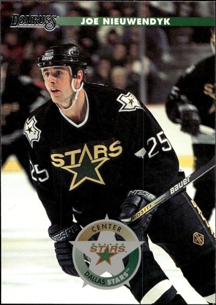 Joe Nieuwendyk 1996-97 Donruss #195 Hockey Trading Card - Front 1996-97 Donruss Joe Nieuwendyk #195 hockey trading card front