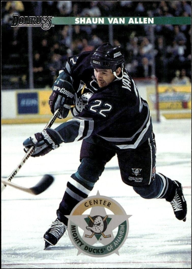 Shaun van Allen 1996-97 Donruss #86 Hockey Trading Card - Front 1996-97 Donruss Shaun van Allen #86 hockey trading card front
