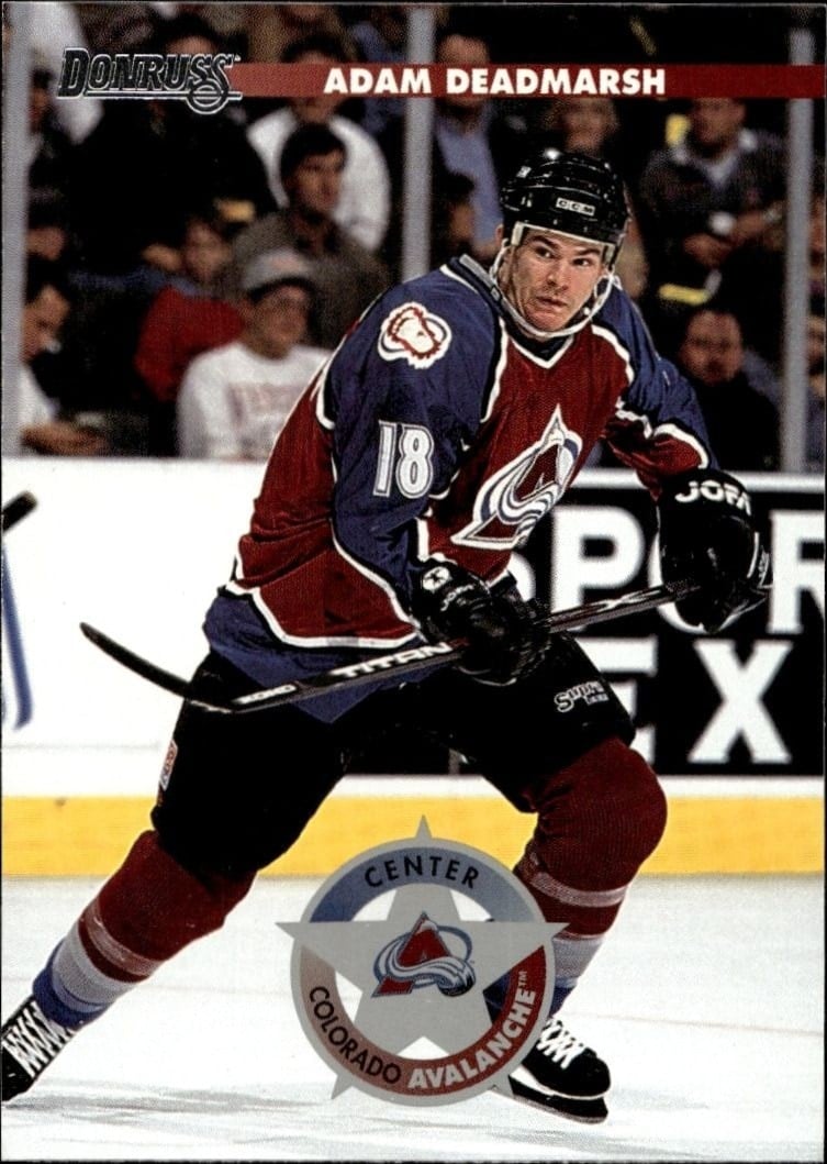 Adam Deadmarsh 1996-97 Donruss #145 Hockey Trading Card - Front 1996-97 Donruss Adam Deadmarsh #145 hockey trading card front