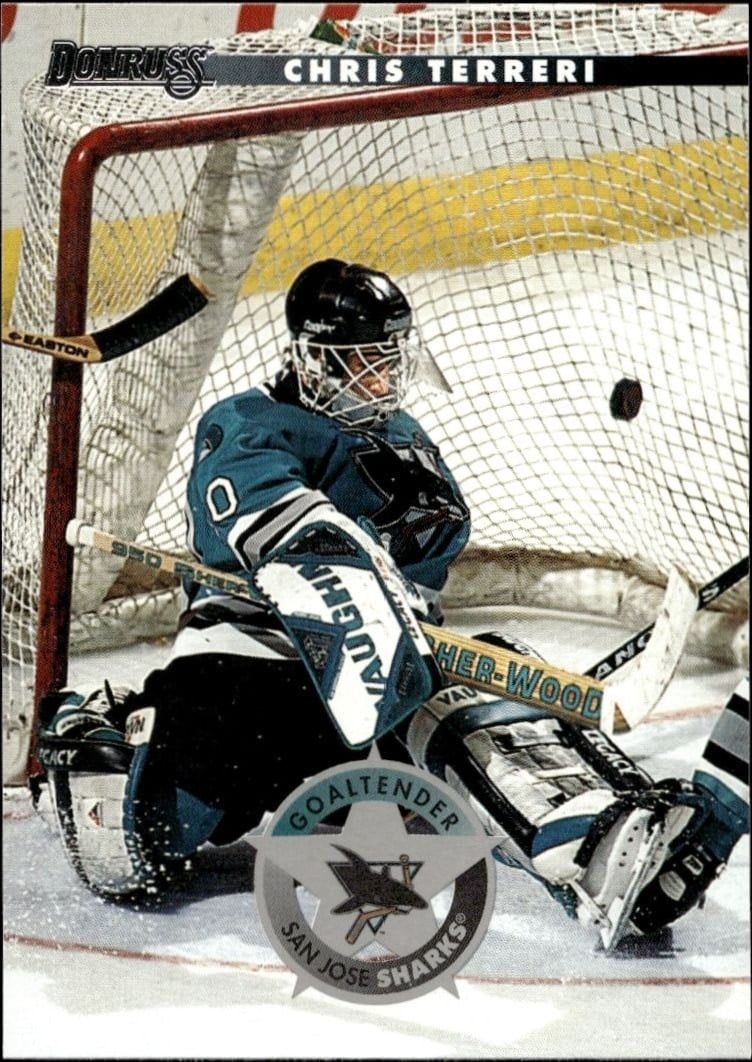 Chris Terreri 1996-97 Donruss #38 Hockey Trading Card - Front 1996-97 Donruss Chris Terreri #38 hockey trading card front