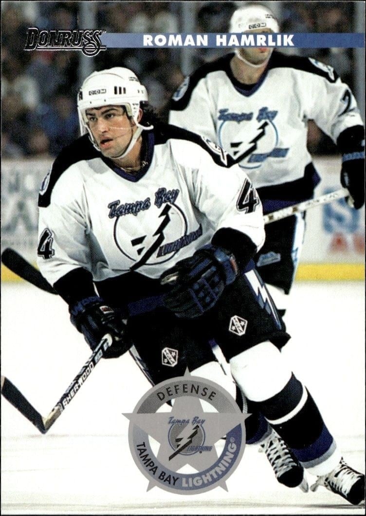 Roman Hamrlik 1996-97 Donruss #84 Hockey Trading Card - Front 1996-97 Donruss Roman Hamrlik #84 hockey trading card front