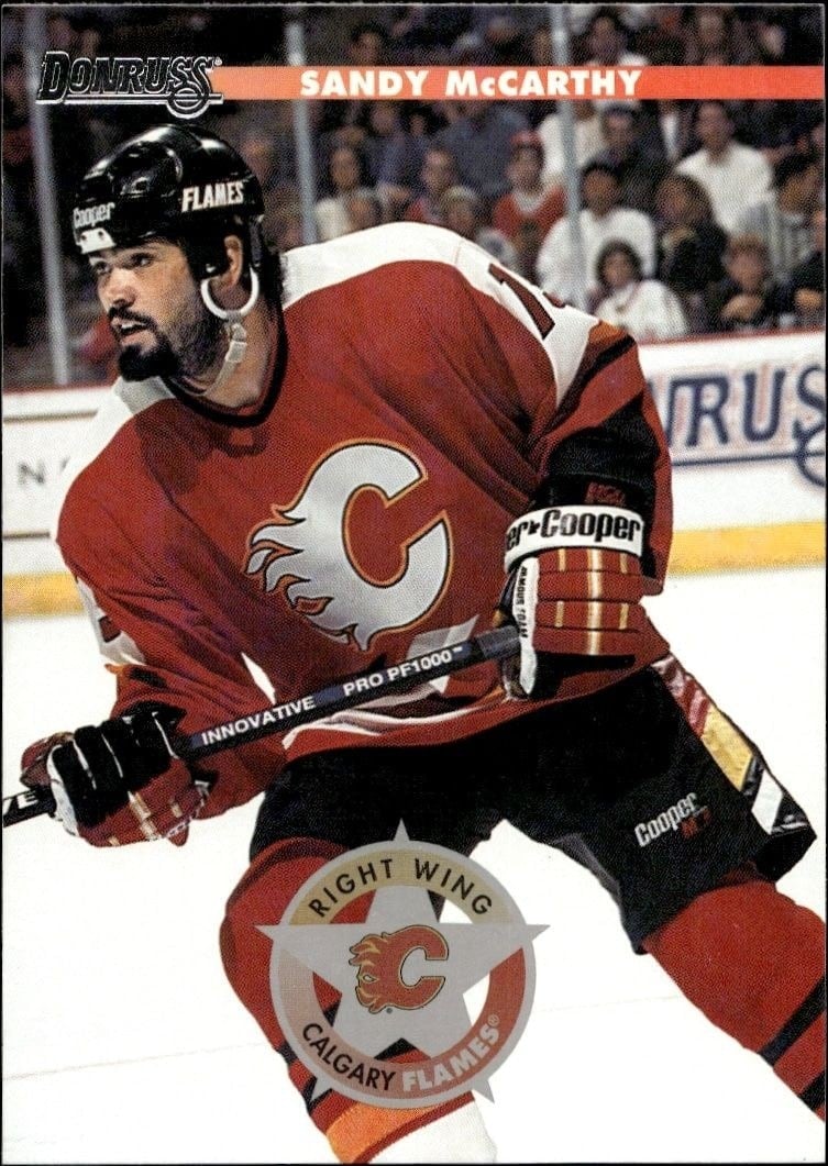Sandy McCarthy 1996-97 Donruss #42 Hockey Trading Card - Front 1996-97 Donruss Sandy McCarthy #42 hockey trading card front