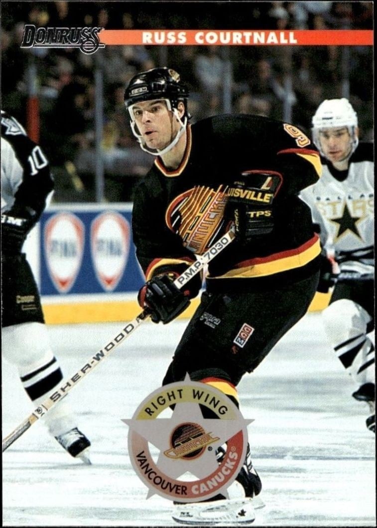 Russ Courtnall 1996-97 Donruss #194 Hockey Trading Card - Front 1996-97 Donruss Russ Courtnall #194 hockey trading card front