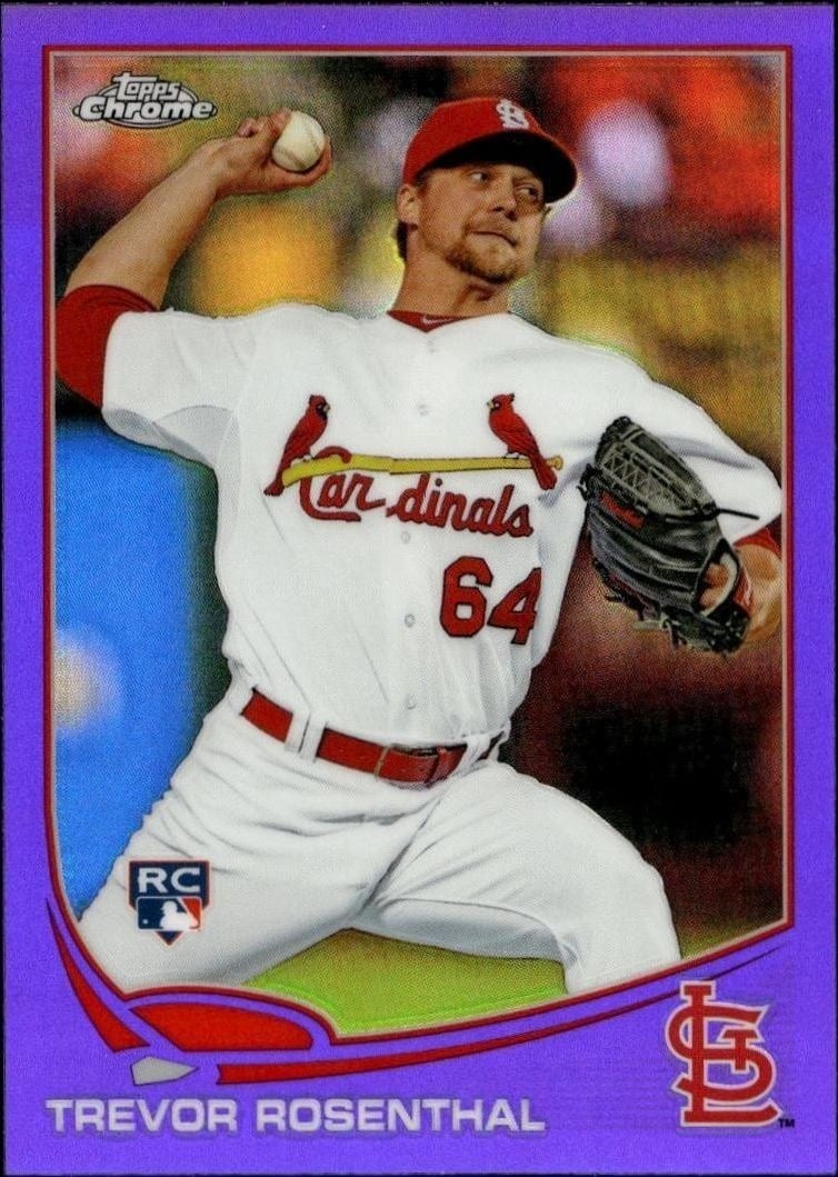Trevor Rosenthal 2013 Topps Chrome #73 Baseball Trading Card - Front 2013 Topps Chrome Trevor Rosenthal #73 baseball trading card front