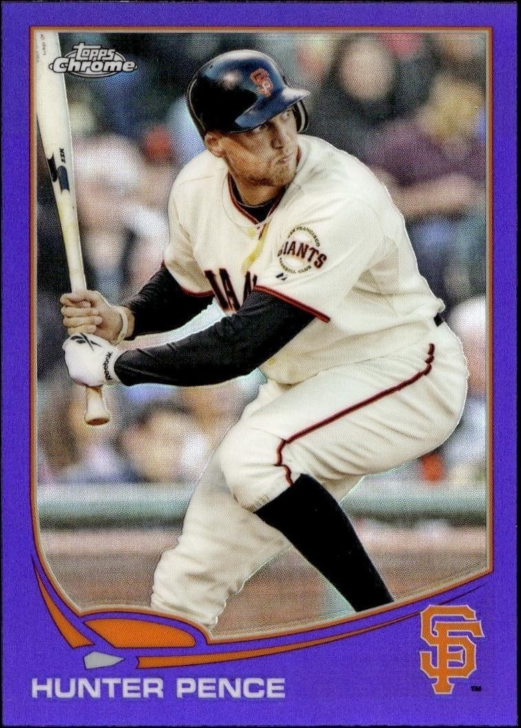 Hunter Pence 2013 Topps Chrome #2 Baseball Trading Card - Front 2013 Topps Chrome Hunter Pence #2 baseball trading card front