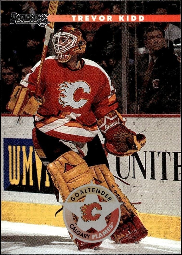 Trevor Kidd 1996-97 Donruss #160 Hockey Trading Card - Front 1996-97 Donruss Trevor Kidd #160 hockey trading card front