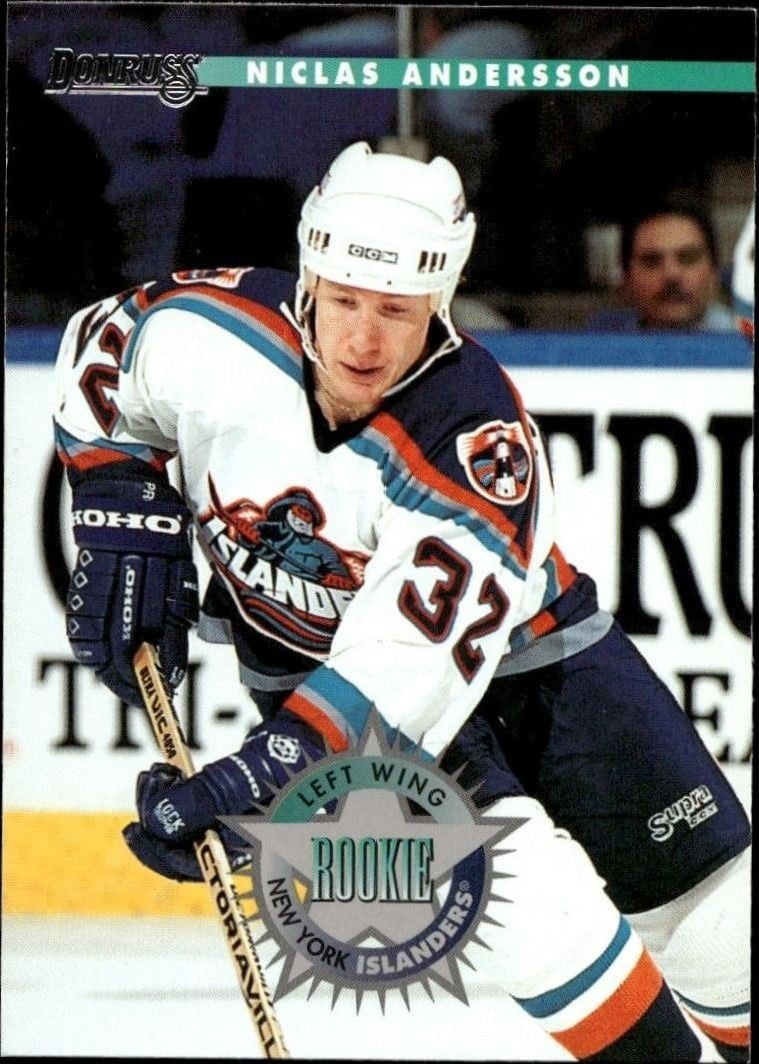 Niklas Andersson 1996-97 Donruss #214 Hockey Trading Card - Front 1996-97 Donruss Niklas Andersson #214 hockey trading card front
