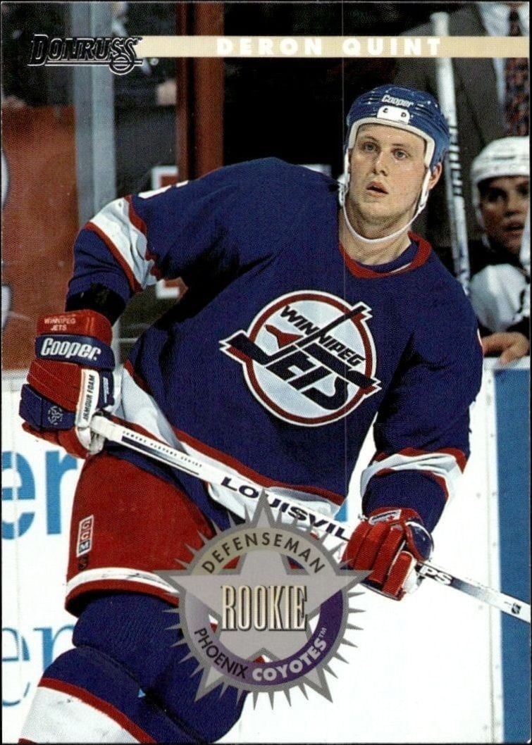 Deron Quint 1996-97 Donruss #225 Hockey Trading Card - Front 1996-97 Donruss Deron Quint #225 hockey trading card front