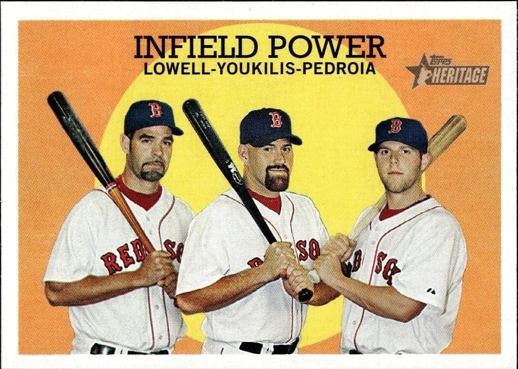 2008 Topps Heritage Mike Lowell #392 trading card