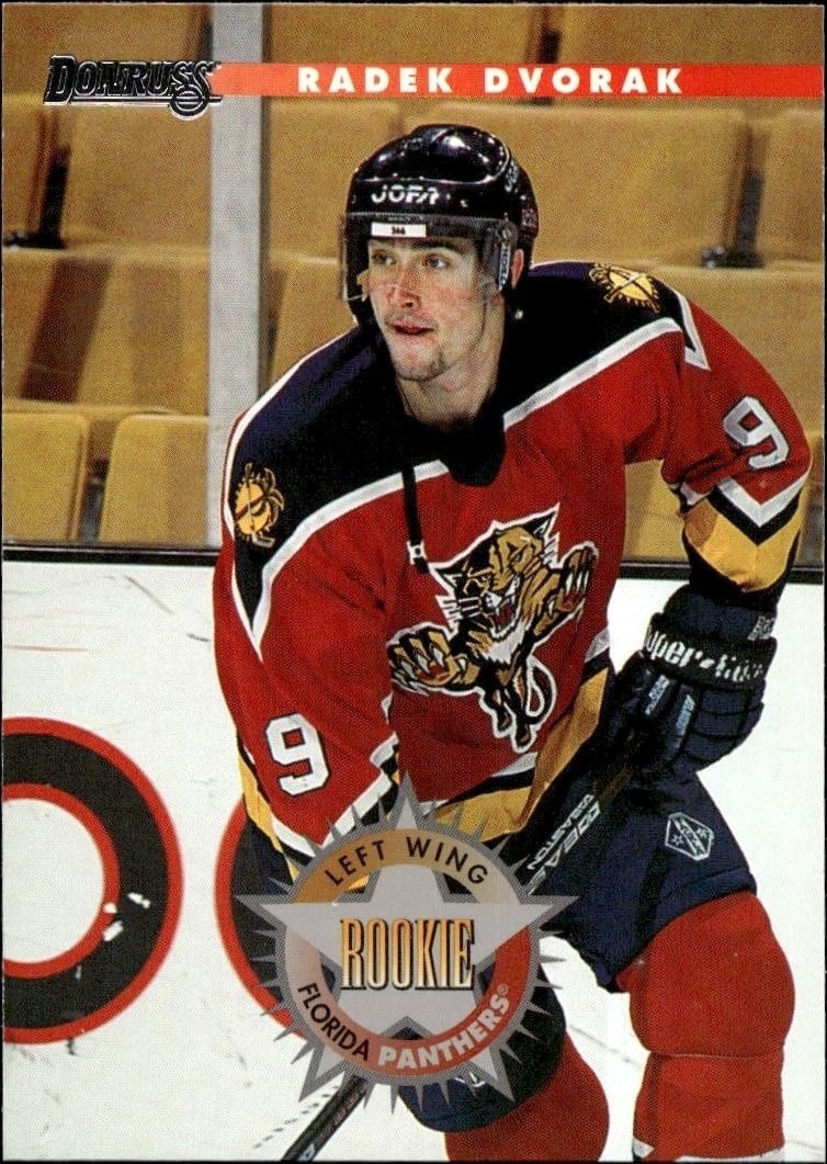 Radek Dvorak 1996-97 Donruss #213 Hockey Trading Card - Front 1996-97 Donruss Radek Dvorak #213 hockey trading card front