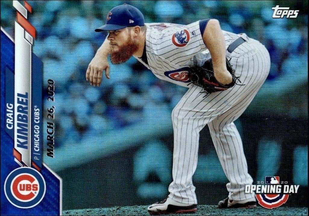 Craig Kimbrel 2020 Topps Opening Day #75 Baseball Trading Card - Front 2020 Topps Opening Day Craig Kimbrel #75 baseball trading card front
