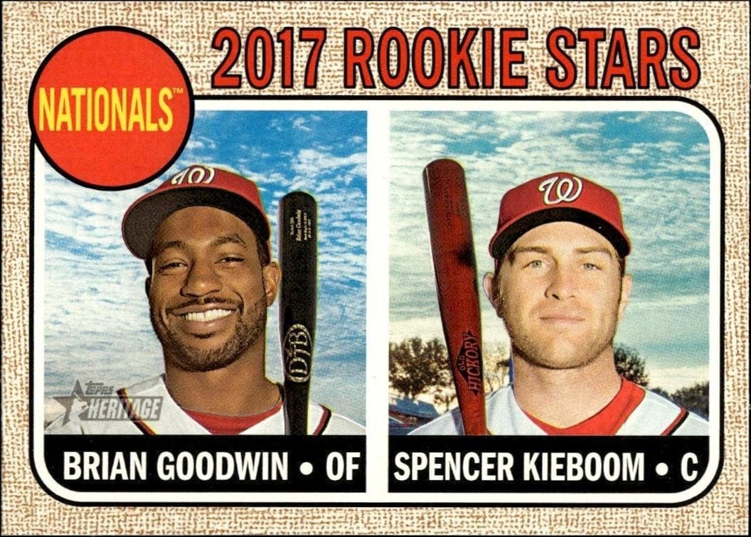 Brian Goodwin 2017 Topps Heritage #319 Baseball Trading Card - Front 2017 Topps Heritage Brian Goodwin #319 baseball trading card front
