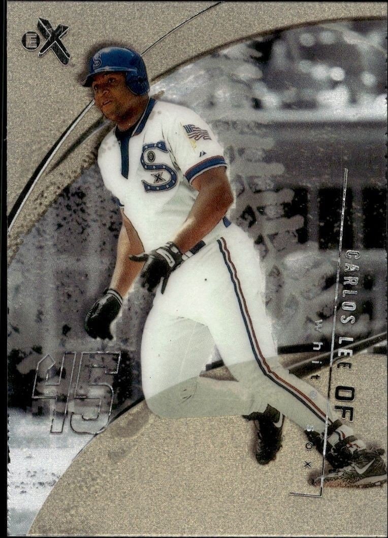 Carlos Lee 2002 Fleer E-x #83 Baseball Trading Card - Front 2002 Fleer E-x Carlos Lee #83 baseball trading card front