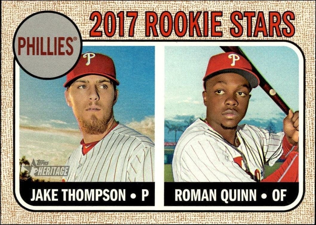 Roman Quinn 2017 Topps Heritage #275 Baseball Trading Card - Front 2017 Topps Heritage Roman Quinn #275 baseball trading card front