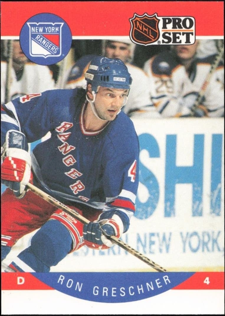 1990-91 Pro-Set NHL Series 1 Ron Greschner #197 trading card