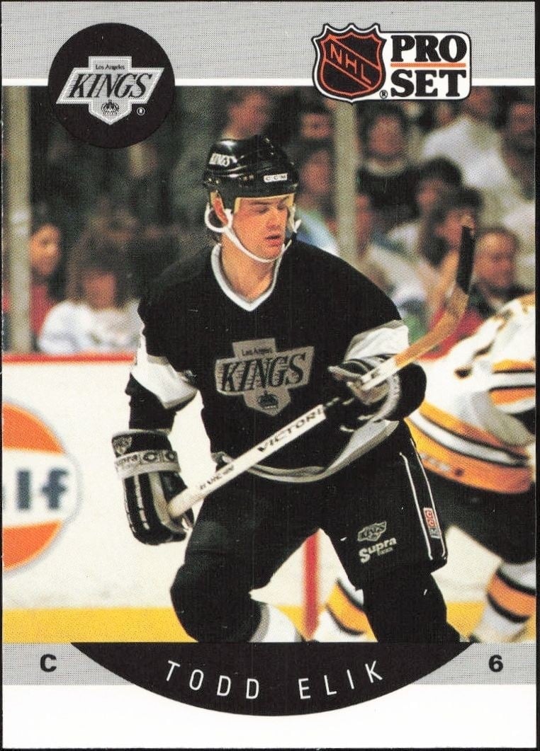 Todd Elik 1990-91 Pro Set #116 Hockey Trading Card - Front 1990-91 Pro Set Todd Elik #116 hockey trading card front