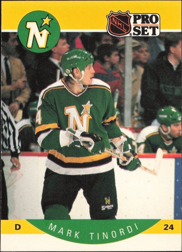 Mark Tinordi 1990-91 Pro Set #145 Hockey Trading Card - Front 1990-91 Pro Set Mark Tinordi #145 hockey trading card front