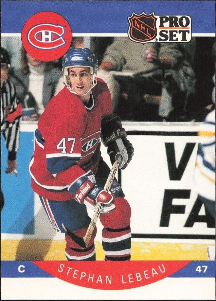 Stephan Lebeau 1990-91 Pro Set #152 Hockey Trading Card - Front 1990-91 Pro Set Stephan Lebeau #152 hockey trading card front