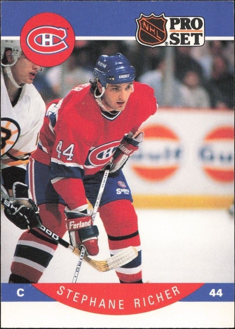 1990-91 Pro-Set Series 1 Stephane Richer #156 trading card