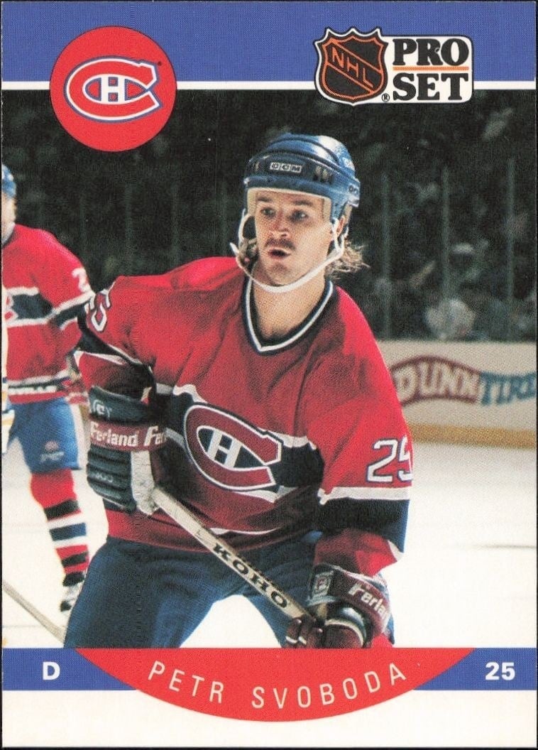 Petr Svoboda 1990-91 Pro Set #161 Hockey Trading Card - Front 1990-91 Pro Set Petr Svoboda #161 hockey trading card front